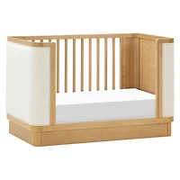 Bondi Boucle 4-in-1 Convertible Crib with Toddler Bed Kit - Honey with Ivory Boucle