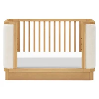 Bondi Boucle 4-in-1 Convertible Crib with Toddler Bed Kit - Honey with Ivory Boucle