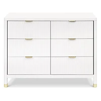 Brimsley Tambour 6-Drawer Assembled Dresser - Warm White
