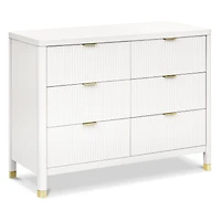 Brimsley Tambour 6-Drawer Assembled Dresser - Warm White