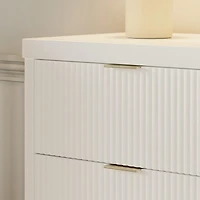 Brimsley Tambour 6-Drawer Assembled Dresser - Warm White