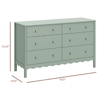 Commode 6 Tiroirs Sweel - Sauge
