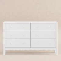 Swell 6 Drawers Assembled Dresser-  White 