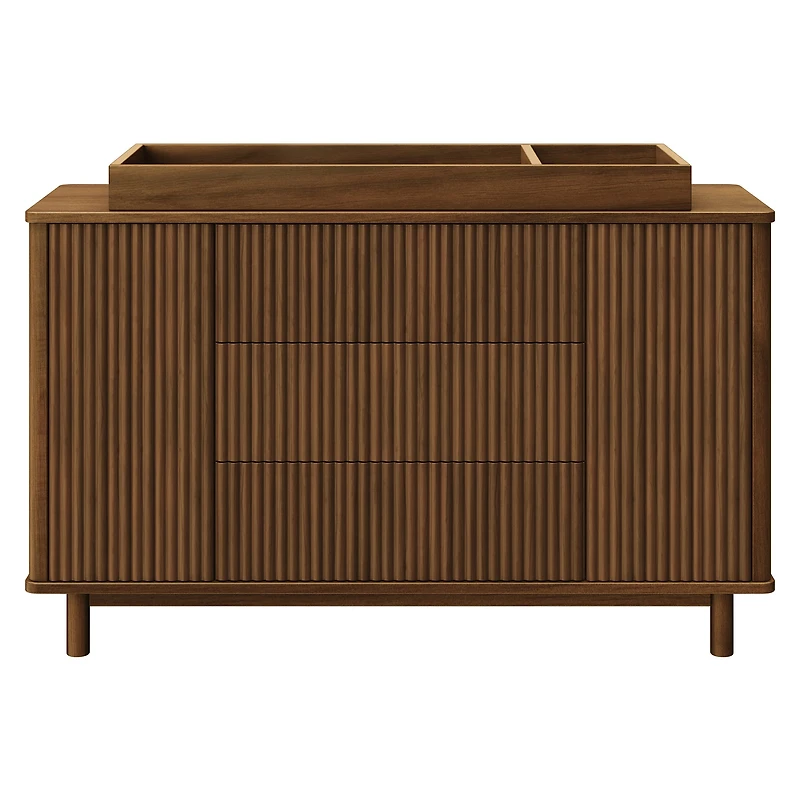 Commode assemblée Pogo Tambour - Noyer naturel