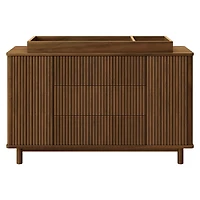 Commode assemblée Pogo Tambour - Noyer naturel