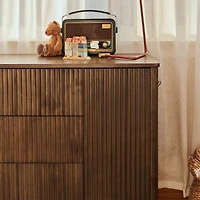 Pogo Tambour Assembled Dresser - Natural Walnut