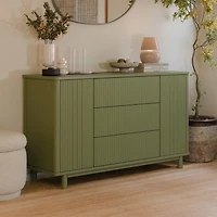Pogo Tambour Assembled Dresser - Olive