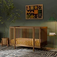 Couchette Convertible 8-en-1 Pogo avec kits de conversion - Noyer naturel