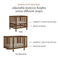 Couchette Convertible 8-en-1 Pogo avec kits de conversion - Noyer naturel