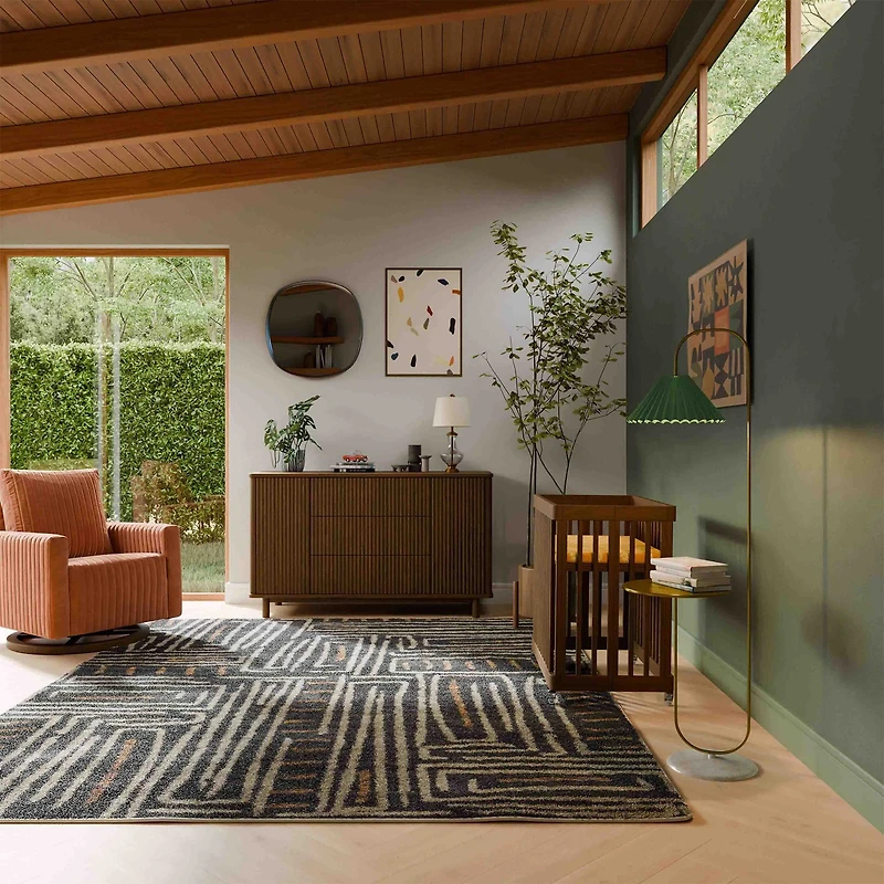 Couchette Convertible 8-en-1 Pogo avec kits de conversion - Noyer naturel