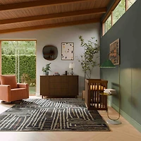 Couchette Convertible 8-en-1 Pogo avec kits de conversion - Noyer naturel