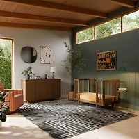 Couchette Convertible 8-en-1 Pogo avec kits de conversion - Noyer naturel