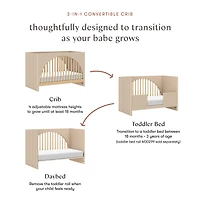 Moab 3-in-1 Convertible Crib - Taupe/Ash