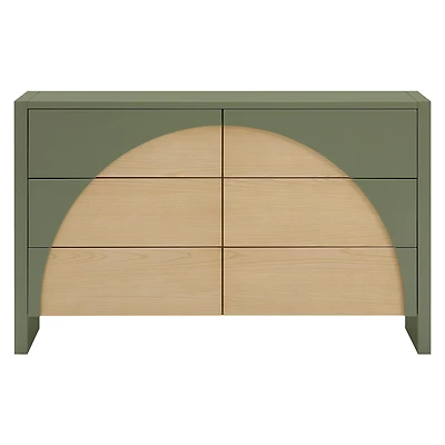 6 Drawers Chest Moab - Olive/Ash (Assembled)