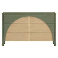 6 Drawers Chest Moab - Olive/Ash (Assembled)
