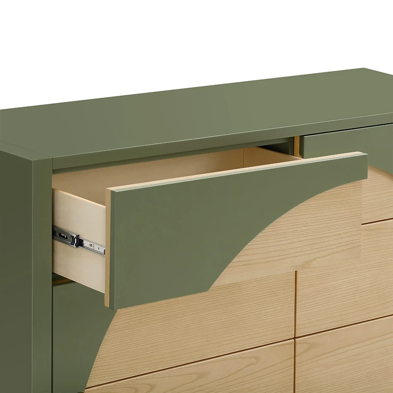 6 Drawers Chest Moab - Olive/Ash (Assembled)