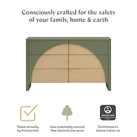 6 Drawers Chest Moab - Olive/Ash (Assembled)