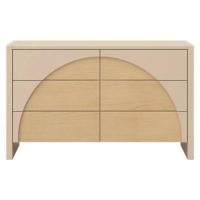 6 Drawers Chest Moab  - Taupe/Ash (Assembled)