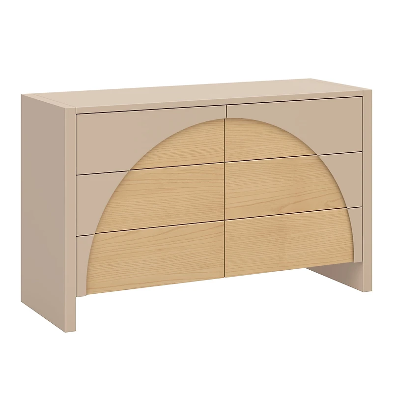 6 Drawers Chest Moab  - Taupe/Ash (Assembled)