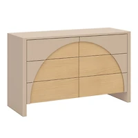 6 Drawers Chest Moab  - Taupe/Ash (Assembled)