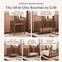 Rolli 9-in-1 Convertible Crib - Walnut Natural