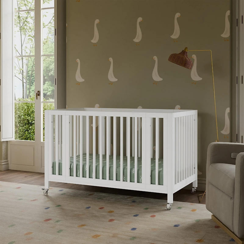 Rolli 9-in-1 Convertible Crib - White 