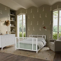 Rolli 9-in-1 Convertible Crib - White 