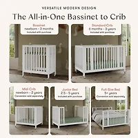 Rolli 9-in-1 Convertible Crib - White 