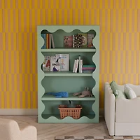 Lido Wave Bookcase - Sage