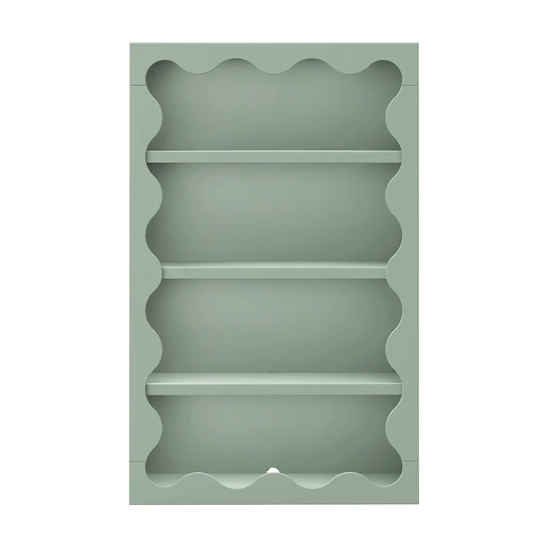 Lido Wave Bookcase - Sage