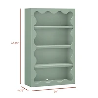 Lido Wave Bookcase - Sage