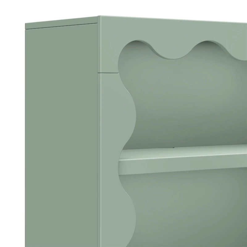 Lido Wave Bookcase - Sage
