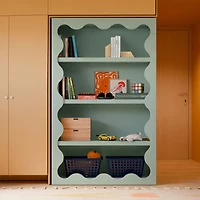 Lido Wave Bookcase - Sage