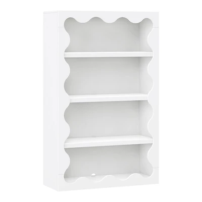 Lido Wave Bookcase - White