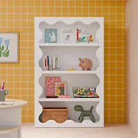 Lido Wave Bookcase - White