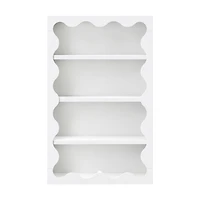 Lido Wave Bookcase - White