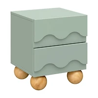 Lido Wave Nightstand - Sage