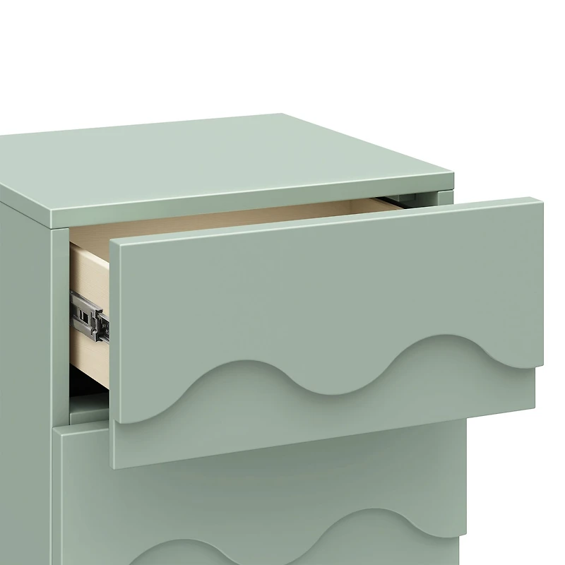 Lido Wave Nightstand - Sage