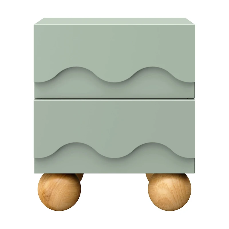Lido Wave Nightstand - Sage