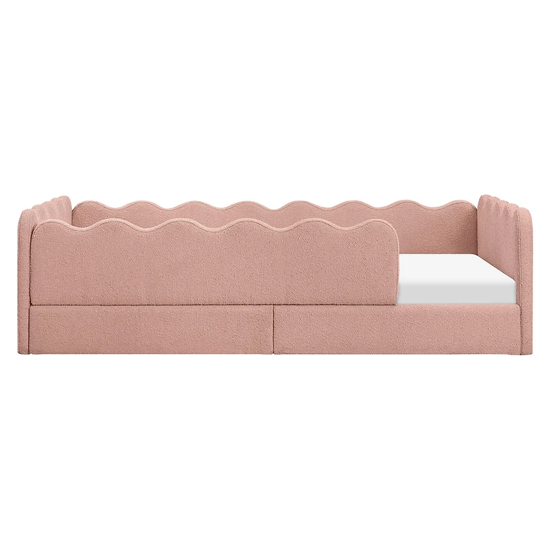 Rizo Montessori-Inspired Twin Bed - Performance Rose Boucle
