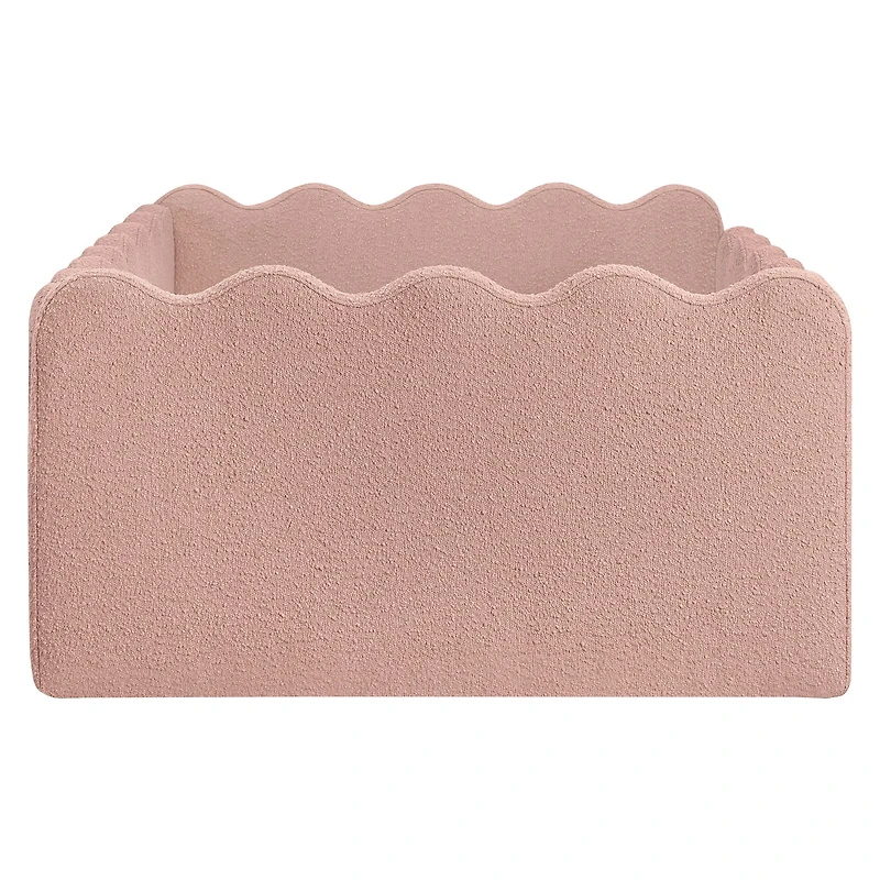 Rizo Montessori-Inspired Twin Bed - Performance Rose Boucle
