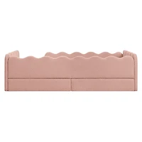 Rizo Montessori-Inspired Twin Bed - Performance Rose Boucle
