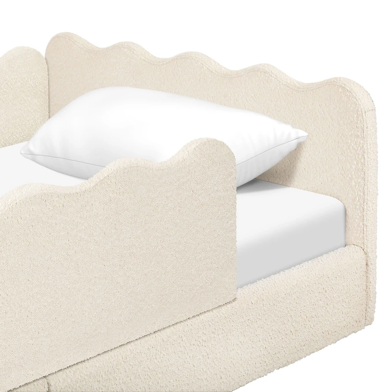 Rizo Montessori-Inspired Twin Bed - Performance Ivory Boucle
