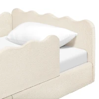 Rizo Montessori-Inspired Twin Bed - Performance Ivory Boucle