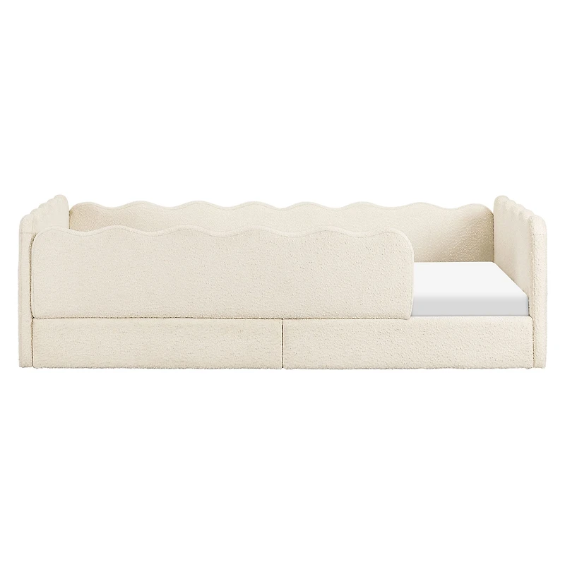 Rizo Montessori-Inspired Twin Bed - Performance Ivory Boucle