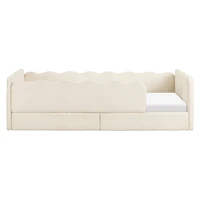 Rizo Montessori-Inspired Twin Bed - Performance Ivory Boucle