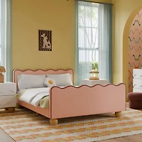 Lit Double Rizo - Boucle Rose