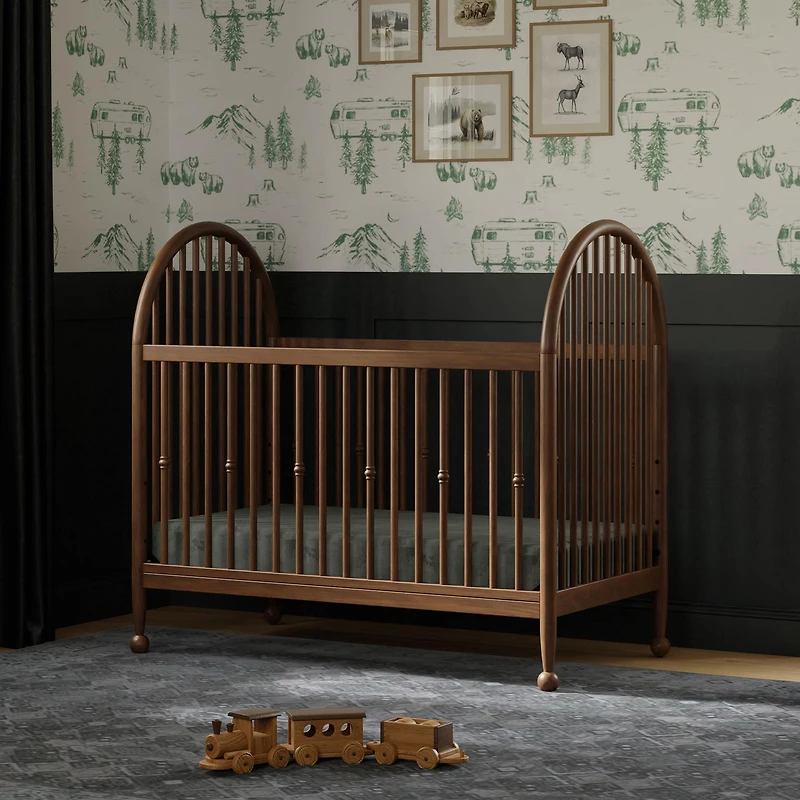 Alouette 3-in-1 Convertible Spindle Crib - Natural Walnut
