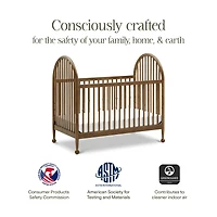 Alouette 3-in-1 Convertible Spindle Crib - Natural Walnut