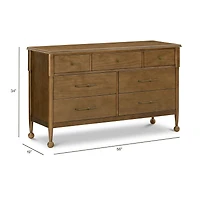 Commode 7 Tiroirs Alouette - Noyer Naturel